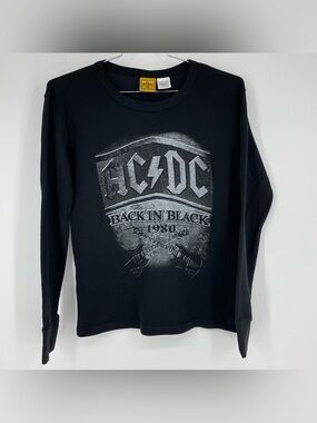 AC/DC Back in Black 2007 Thermal Shirt Rockware Anthill Trading Long Sleeve